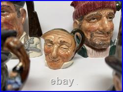 Lot Of 10 Royal Doulton Toby Mugs Character Jugs Churchill