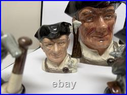 Lot Of 10 Royal Doulton Toby Mugs Character Jugs Churchill