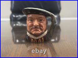 Lot of 11 Royal Doulton Miniature Character Jugs Merlin Robin Hood Henry VIII