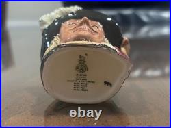 Lot of 11 Royal Doulton Miniature Character Jugs Merlin Robin Hood Henry VIII