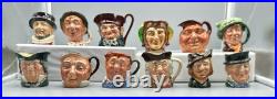 Lot of 12 Royal Dalton Small Character Jugs 3.25 all with A Stamp