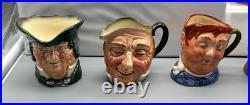 Lot of 12 Royal Dalton Small Character Jugs 3.25 all with A Stamp
