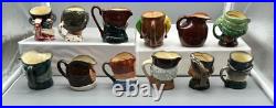 Lot of 12 Royal Dalton Small Character Jugs 3.25 all with A Stamp