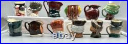 Lot of 12 Royal Dalton Small Character Jugs 3.25 all with A Stamp