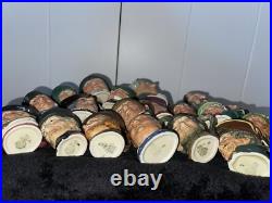 Lot of 19 ROYAL DOULTON Mini Jugs Mugs Merlin WithOwl, Fat Boy, Robin Hood Etc