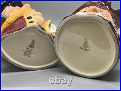 Lot of 2 Royal Doulton Character Toby Jugs Town Crier and Old Charley Large Size