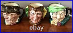 Lot of 8 Royal Doulton Toby Character Jugs, Large, Small, Mini MINT! Old mark A