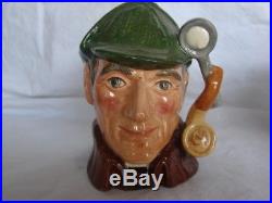 Lot of Eight Royal Doulton Character Toby Jug Miniature Mugs
