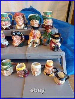 Lot of Small Collectible Ceramic Pottery Toby Jugs Mugs/Pitchers/Creamers