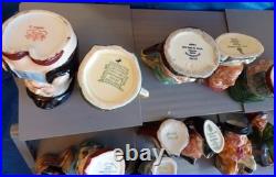 Lot of Small Collectible Ceramic Pottery Toby Jugs Mugs/Pitchers/Creamers