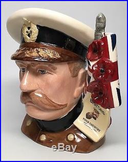 Ltd Ed Large Royal Doulton Character Jug Lord Kitchener Toby Mug D7148 with CoA