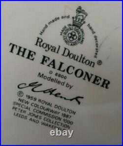 Ltd Ed Large Royal Doulton Character Jug The Falconer D6800 Special Color 7 3/4