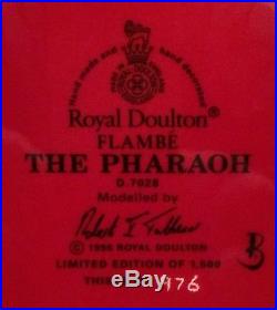 MINT Royal Doulton Limited Edition Large Flambe PHARAOH Character Jug
