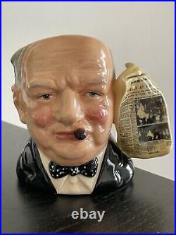 MINT Royal Doulton Winston Churchill VE V Day Toby Jug D6934 England 4 Mug