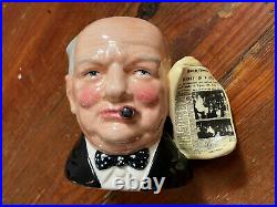 MINT Royal Doulton Winston Churchill VE V Day Toby Jug D6934 England 4 Mug