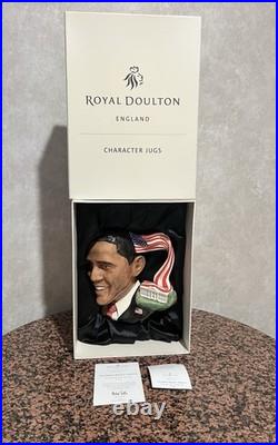 New President Barack Obama Royal Doulton England D7300 Character Jug (2011)