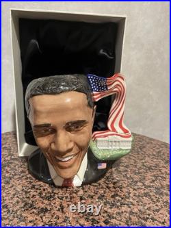 New President Barack Obama Royal Doulton England D7300 Character Jug (2011)
