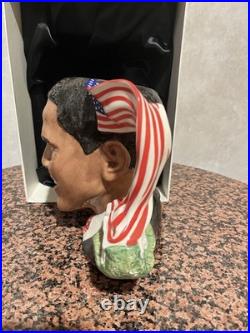 New President Barack Obama Royal Doulton England D7300 Character Jug (2011)