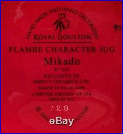 ONLY 250 MADE Royal Doulton Limited Edition Large Flambe MIKADO Character Jug