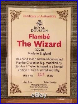 ONLY 250 MADE Royal Doulton Limited Edition Large Flambe Wizard Character Jug