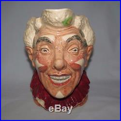Old RARE ROYAL DOULTON white haired CLOWN LARGE SIZE CHARACTER JUG D6322