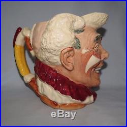 Old RARE ROYAL DOULTON white haired CLOWN LARGE SIZE CHARACTER JUG D6322