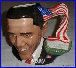 President Barack Obama Royal Doulton Character Toby Jug D7300 With Original Box