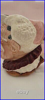 Pristine Royal Doulton 1950 The Clown Toby Jug D6322 White Hair