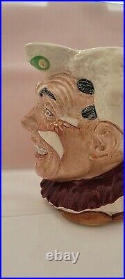 Pristine Royal Doulton 1950 The Clown Toby Jug D6322 White Hair