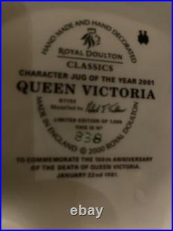 Queen Victoria Royal Doulton, D7152, Toby Character Jug Of The Year 2001 RARE