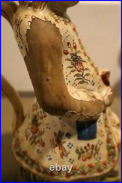 RARE 18th Century Original French Faience Character Toby Jug Barrell Man Desvres
