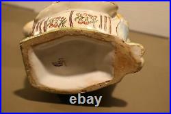 RARE 18th Century Original French Faience Character Toby Jug Barrell Man Desvres