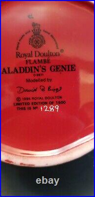 RARE FLAMBE LARGE ROYAL DOULTON JUG ALLADIN'S GENIE. D6971. LTD edition. 7.5