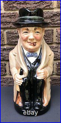 RARE ROYAL DOULTON LARGE WINSTON CHURCHILL TOBY JUG PITCHER STAMPED 8360 1940s