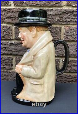 RARE ROYAL DOULTON LARGE WINSTON CHURCHILL TOBY JUG PITCHER STAMPED 8360 1940s