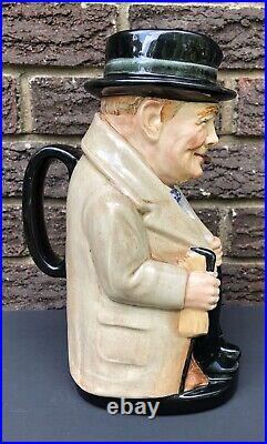 RARE ROYAL DOULTON LARGE WINSTON CHURCHILL TOBY JUG PITCHER STAMPED 8360 1940s