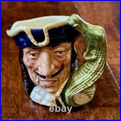 RARE Royal Doulton Character Jug Mini Captain Hook Old D6605 Must See! 1964