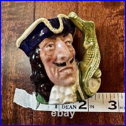 RARE Royal Doulton Character Jug Mini Captain Hook Old D6605 Must See! 1964