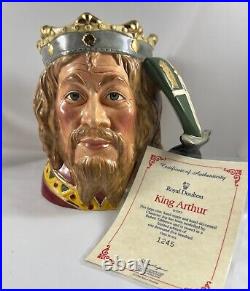 RARE! Royal Doulton Character Jug/Mug King Arthur Large D7055-Limited Edition