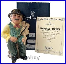 RARE Royal Doulton Romany Tobies Set D7139 Male D7140 Female Toby Jugs LTD EDN