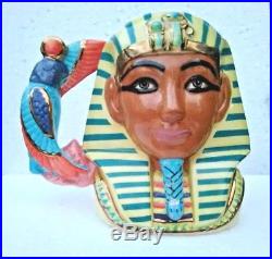 RARE! Royal Doulton TUTANKHAMEN Tutankhamun 7127 character jug KING TUT mug CERT