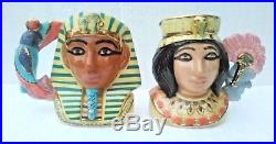 RARE! Royal Doulton TUTANKHAMEN Tutankhamun 7127 character jug KING TUT mug CERT
