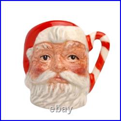 RARE Tiny Royal Doulton Santa Claus Candy Cane Toby Mug Candy Cane Handle 1.5