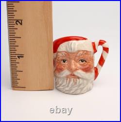 RARE Tiny Royal Doulton Santa Claus Candy Cane Toby Mug Candy Cane Handle 1.5