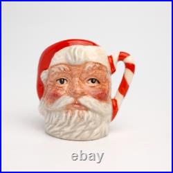 RARE Tiny Royal Doulton Santa Claus Candy Cane Toby Mug Candy Cane Handle 1.5