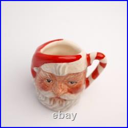 RARE Tiny Royal Doulton Santa Claus Candy Cane Toby Mug Candy Cane Handle 1.5