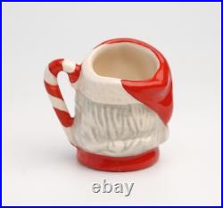 RARE Tiny Royal Doulton Santa Claus Candy Cane Toby Mug Candy Cane Handle 1.5