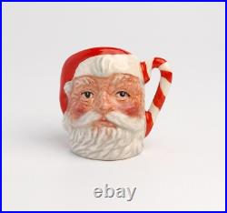 RARE Tiny Royal Doulton Santa Claus Candy Cane Toby Mug Candy Cane Handle 1.5