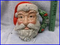 RARE Vintage Royal Doulton Character Jug SANTA CLAUS with WREATH