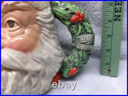 RARE Vintage Royal Doulton Character Jug SANTA CLAUS with WREATH